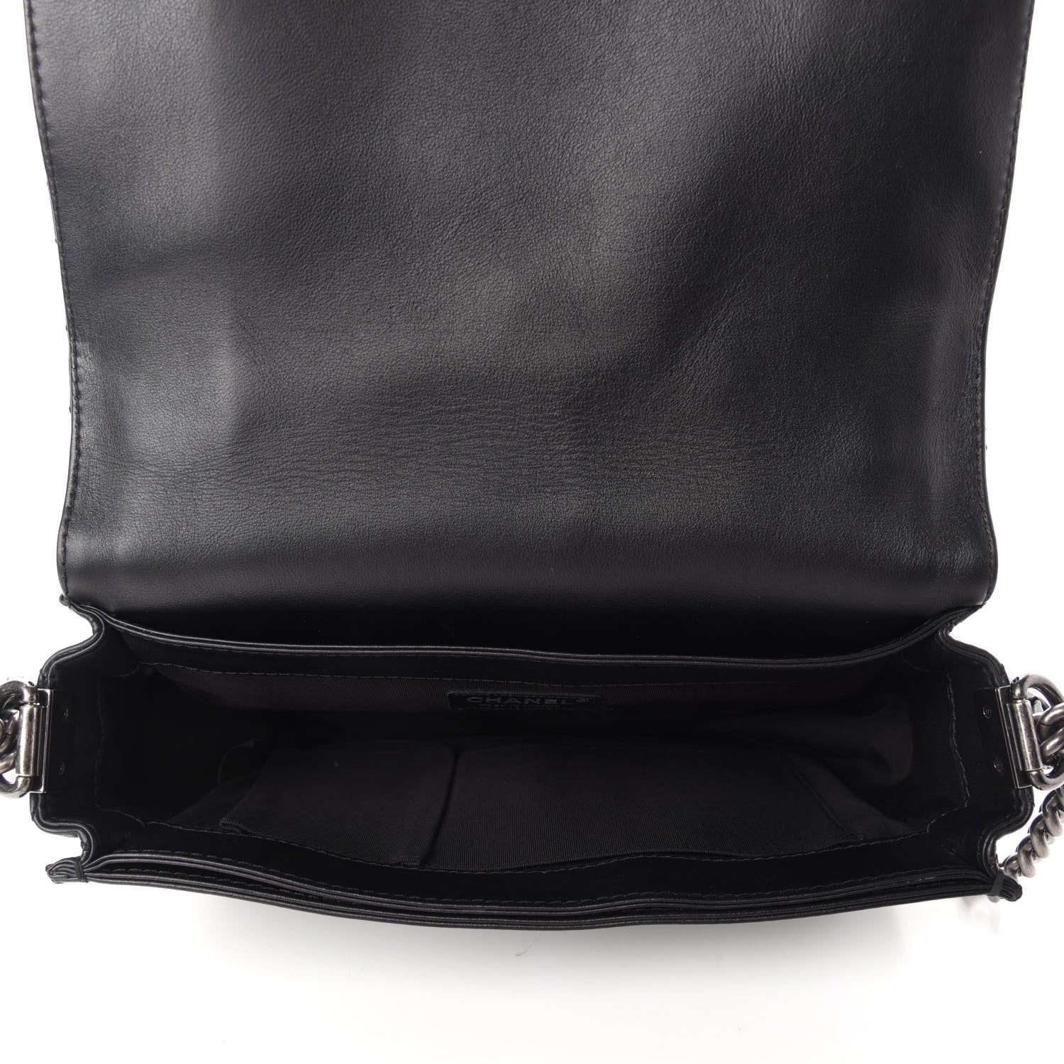 Chanel Calfskin Enchained New Medium Boy Flap Black 5 of 10