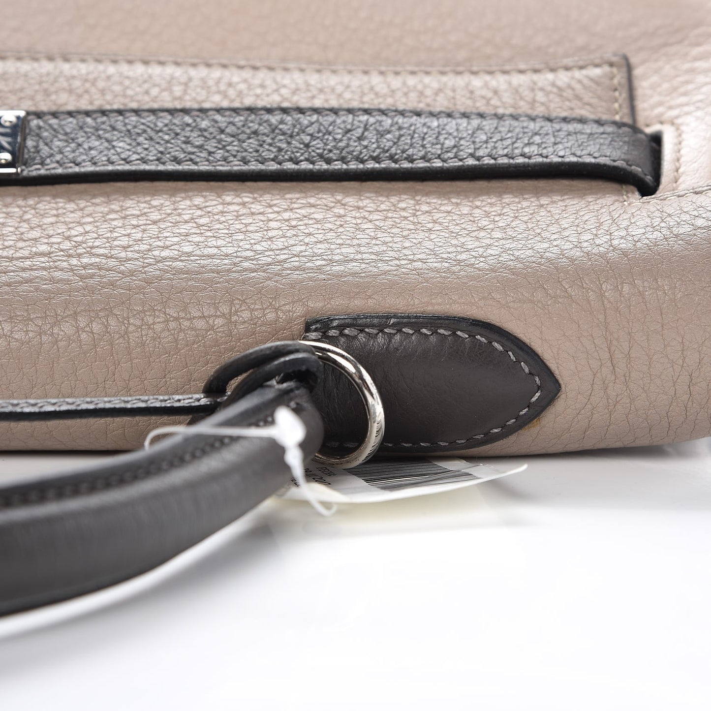 Taurillon Clemence Tri-color Kelly Retourne 35 Graphite Gris Tourterelle Gris Clair