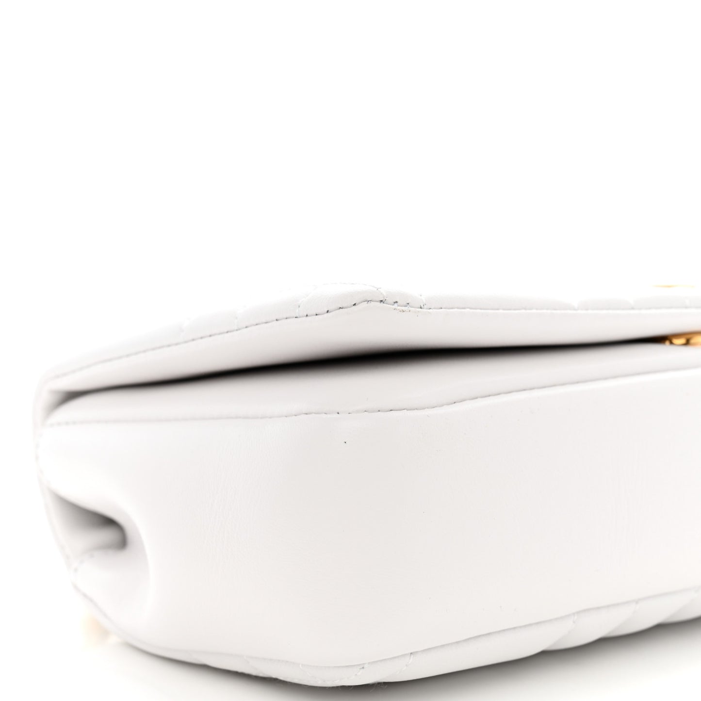 Lambskin Quilted Small Lola Bag Optic White