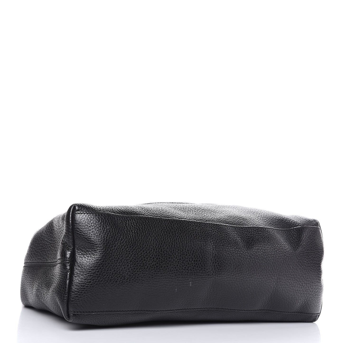 Pebbled Calfskin Medium Soho Chain Shoulder Bag Black