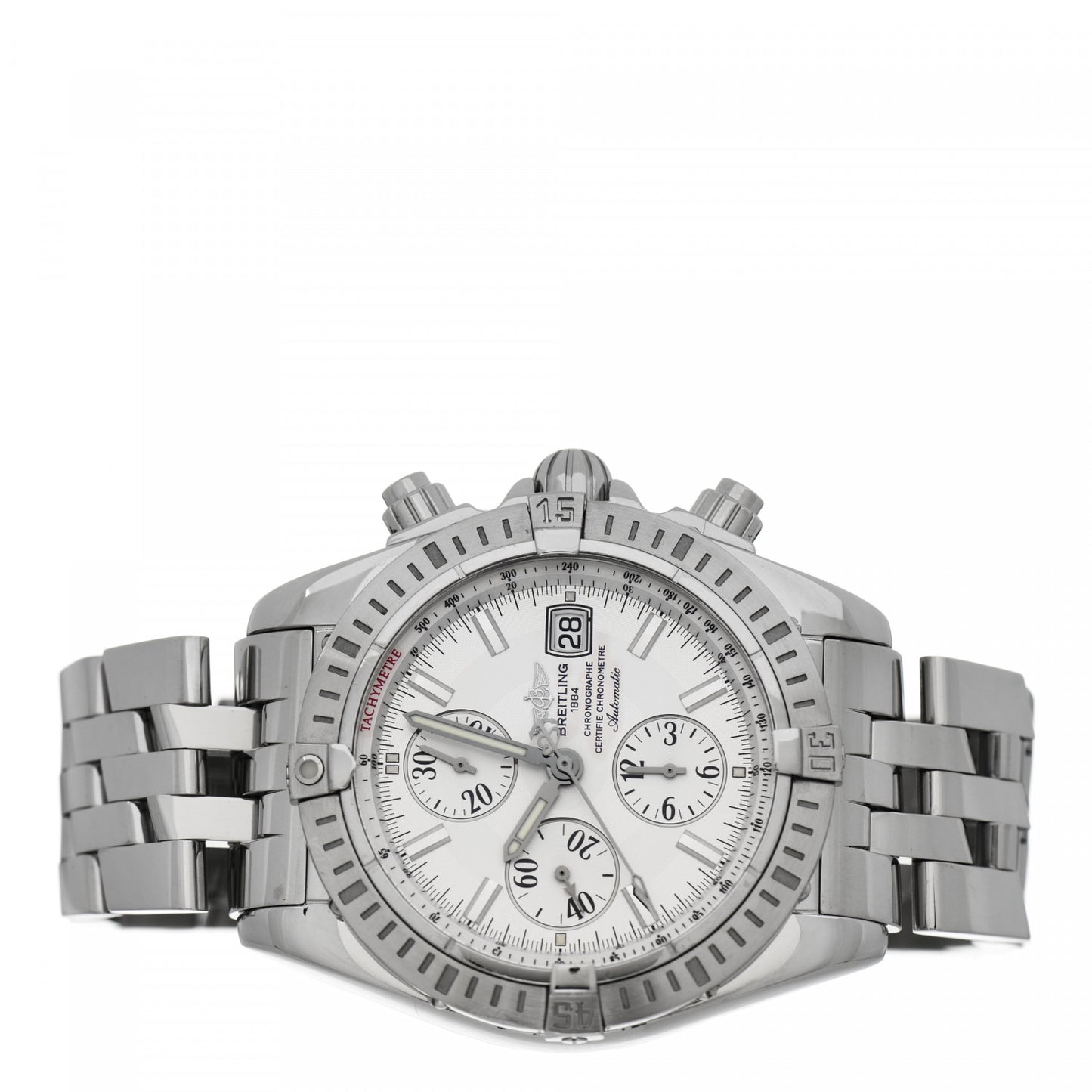 Stainless Steel Mother of Pearl 44mm Chronomat Automatic Watch A13356