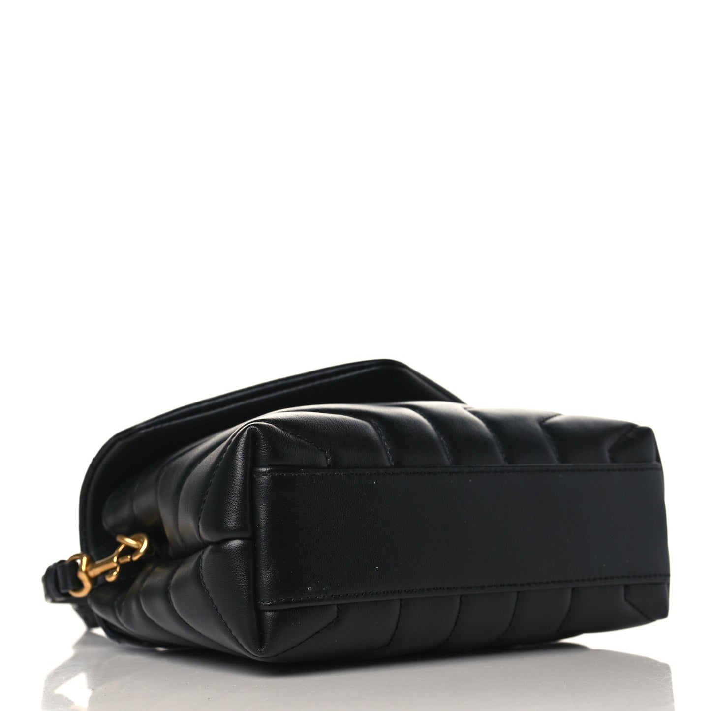 Calfskin Y Quilted Monogram Toy Loulou Crossbody Bag Black