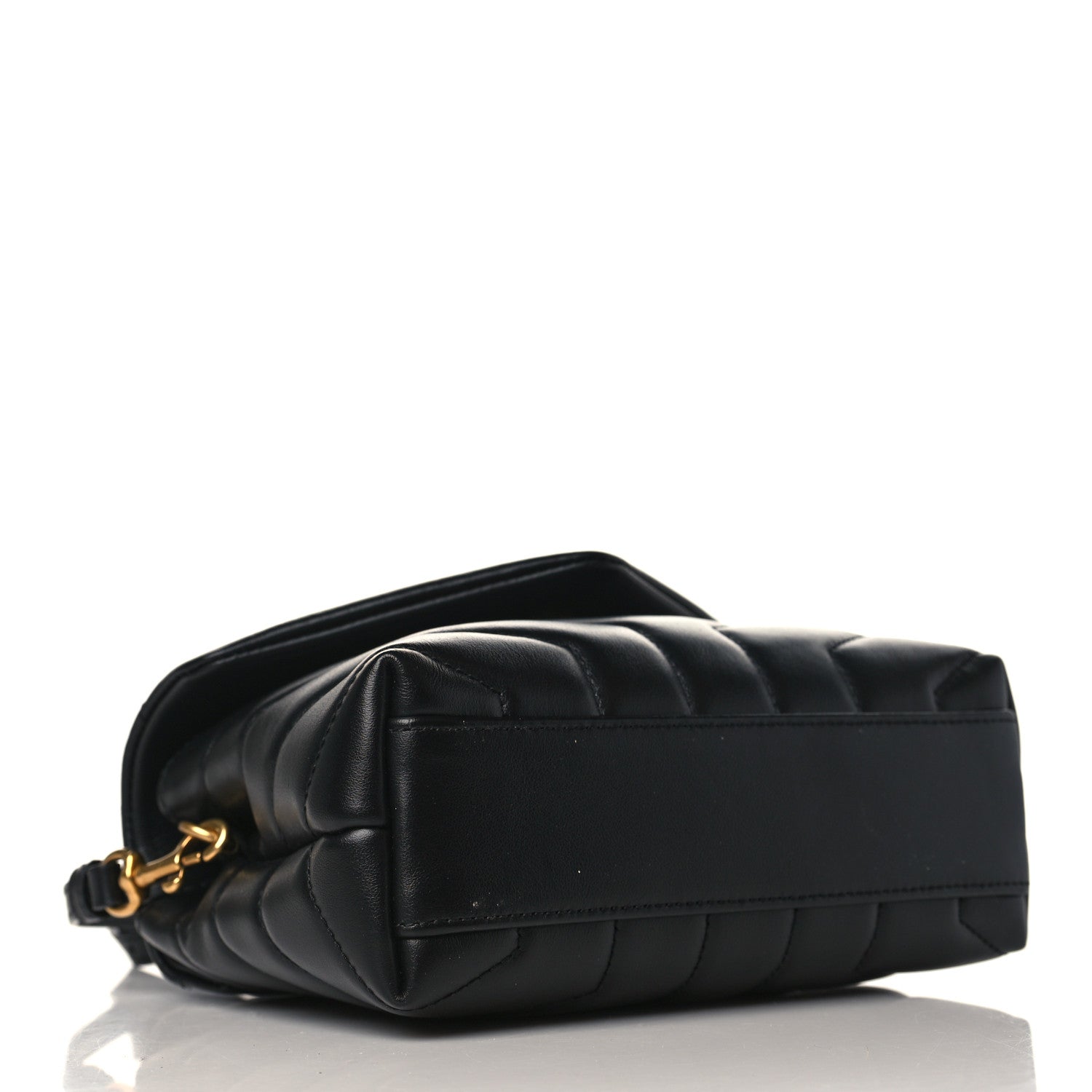 Saint Laurent Calfskin Y Quilted Monogram Toy Loulou Crossbody Bag Black 4 of 9