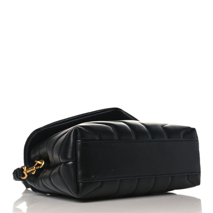 Saint Laurent Calfskin Y Quilted Monogram Toy Loulou Crossbody Bag Black 4 of 9