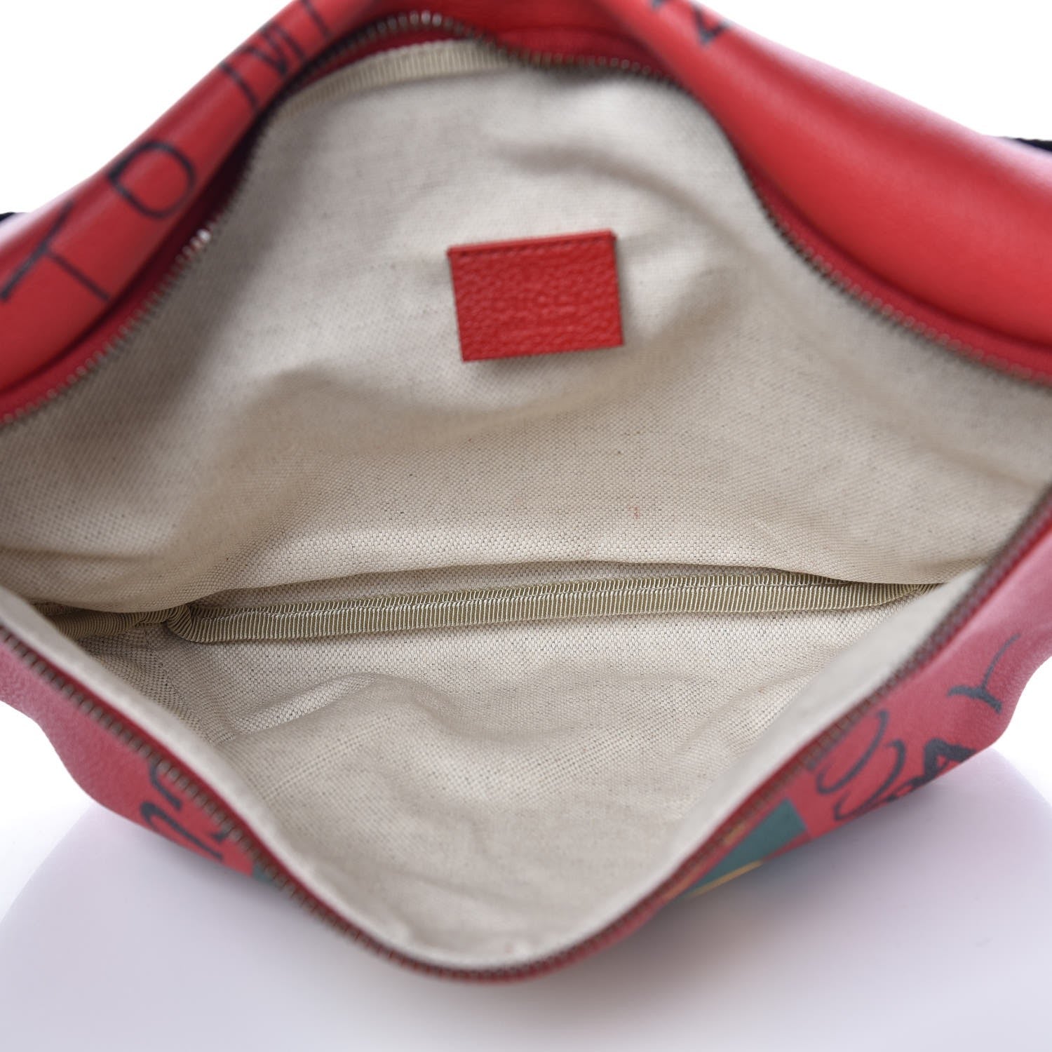 Gucci Grained Calfskin Coco Capitan Logo Belt Bag Hibiscus Red 5 of 7