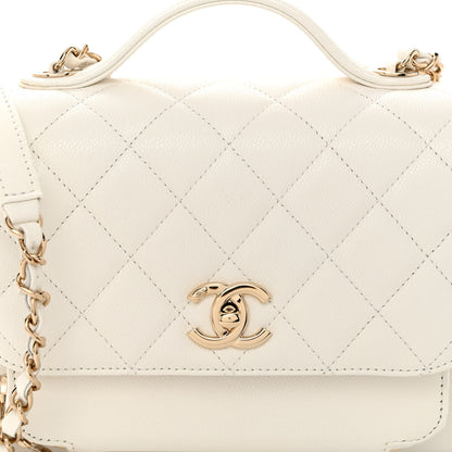 Chanel Caviar Quilted Medium Business Affinity Flap White 8 of 10