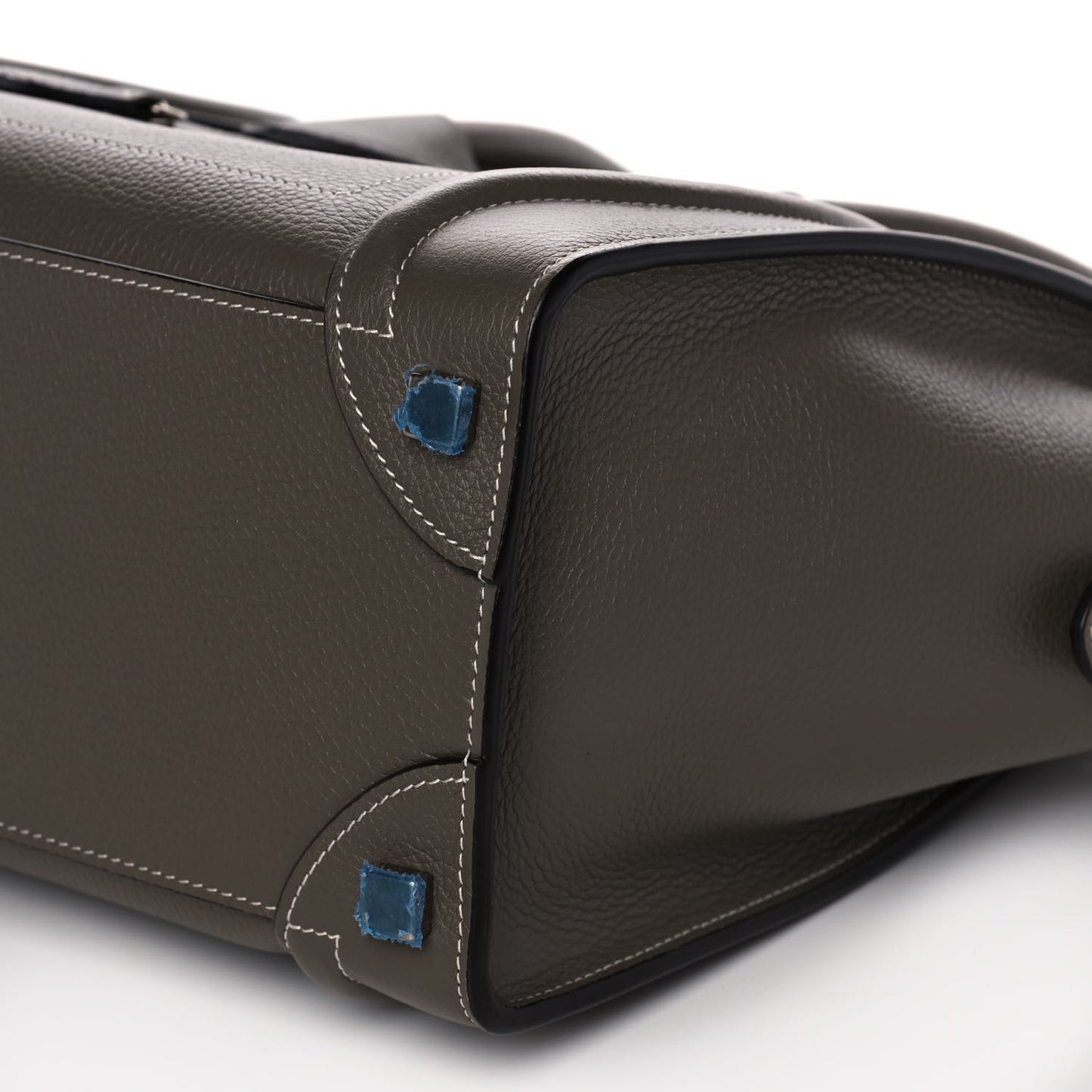 Drummed Calfskin Micro Luggage Souris