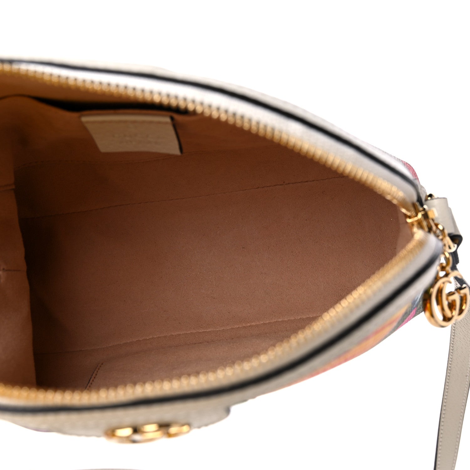 Gucci GG Supreme Monogram Flora Web GG Small Ophidia Dome Shoulder Bag White 5 of 9