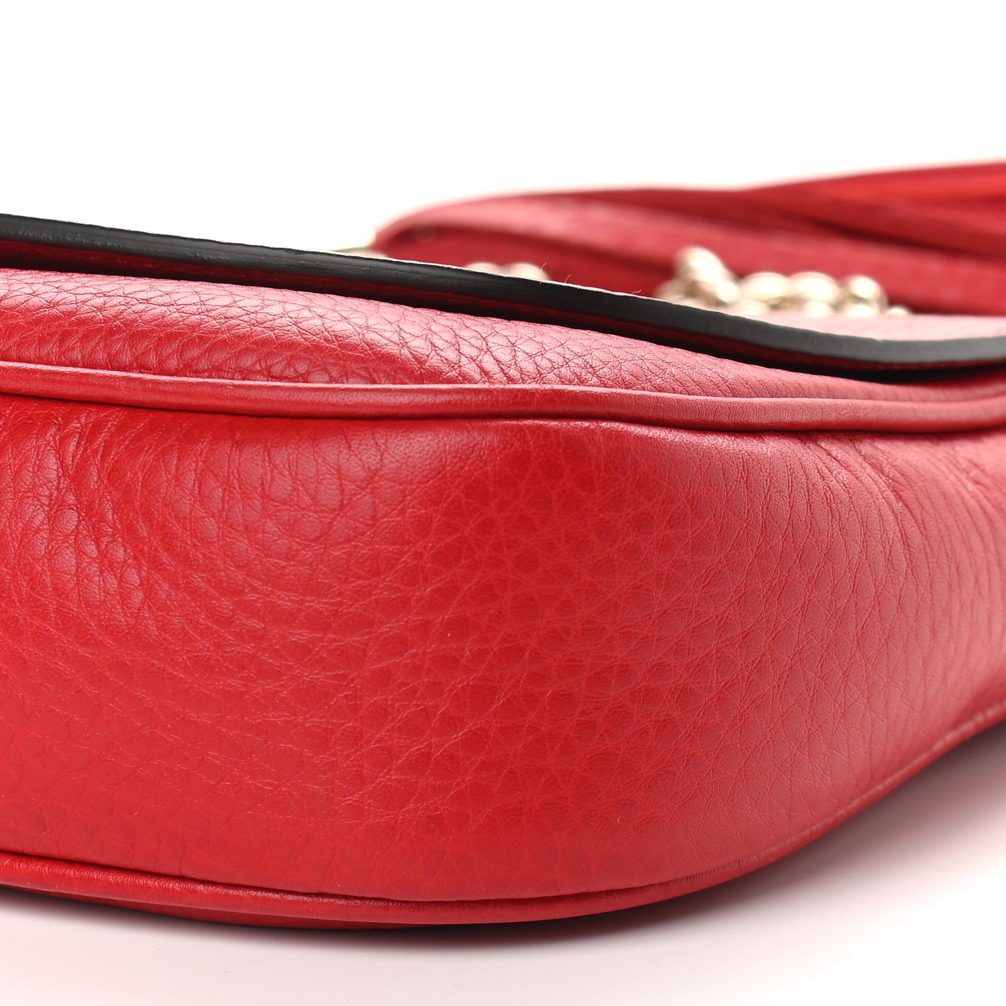 Pebbled Calfskin Medium Soho Flap Crossbody Tabasco Red