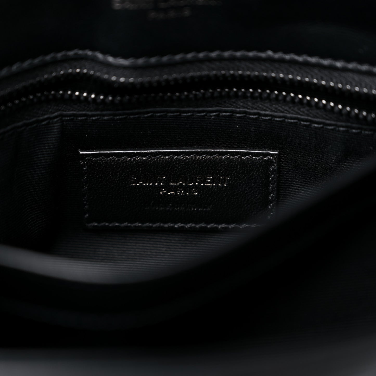 Calfskin Y Quilted Monogram Monochrome Toy Loulou Crossbody Bag Black
