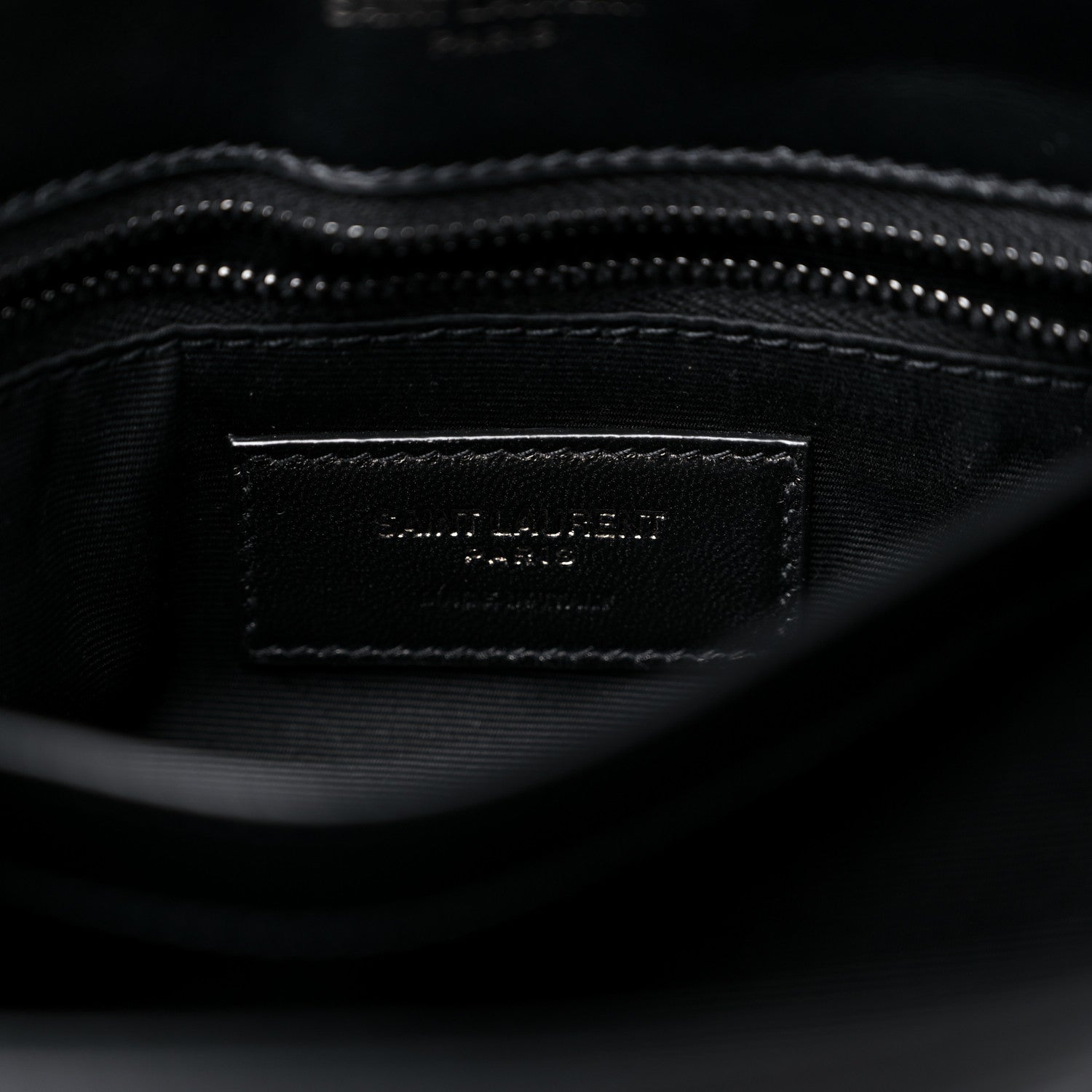 Saint Laurent Calfskin Y Quilted Monogram Monochrome Toy Loulou Crossbody Bag Black 7 of 11