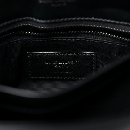 Saint Laurent Calfskin Y Quilted Monogram Monochrome Toy Loulou Crossbody Bag Black 7 of 11