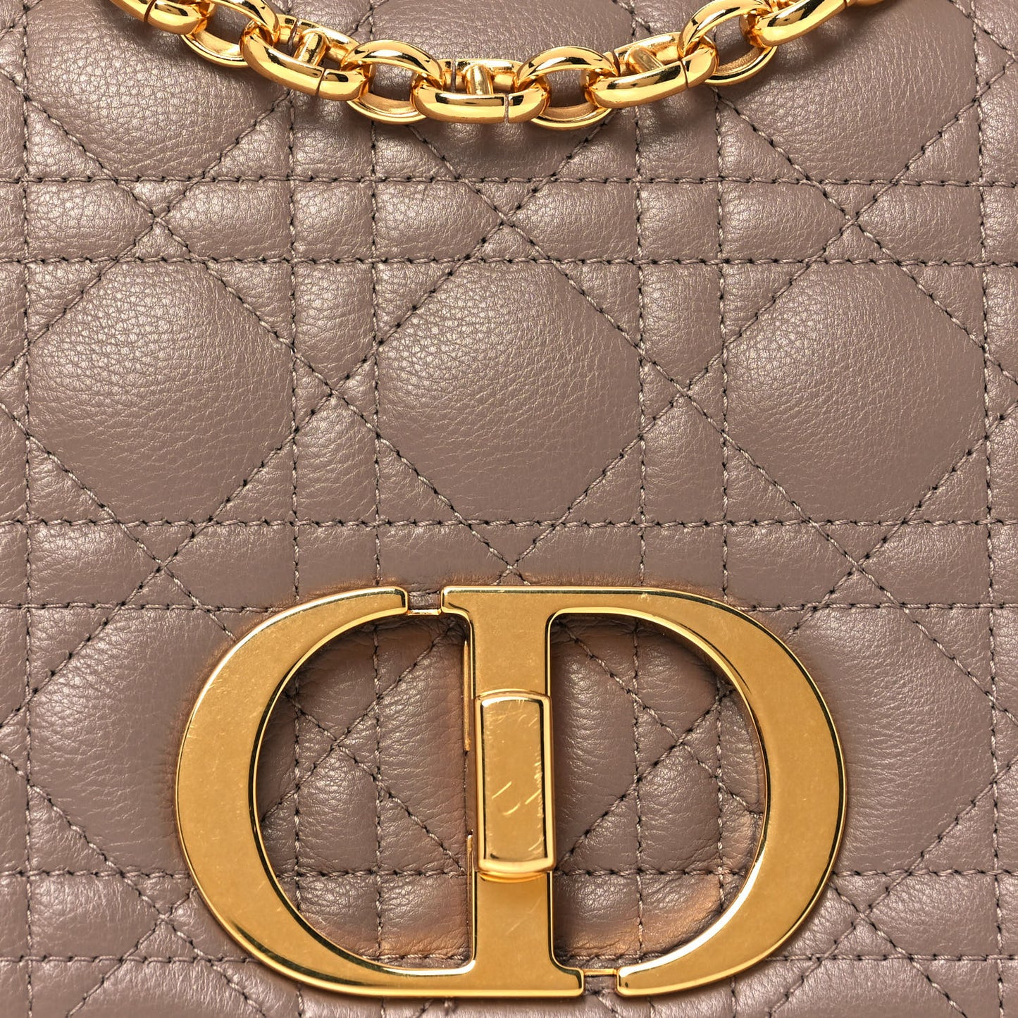 Lambskin Cannage Medium Caro Bag Warm Taupe