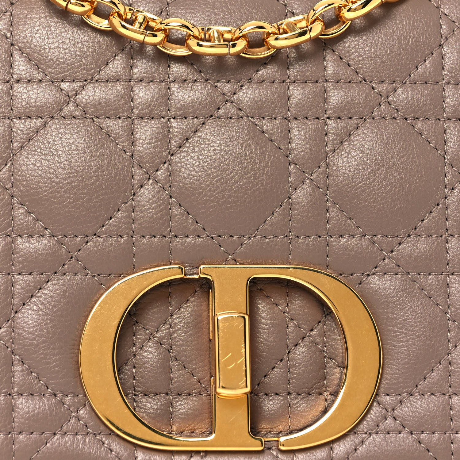 Christian Dior Lambskin Cannage Medium Caro Bag Warm Taupe 8 of 13