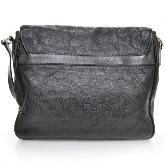 Gucci Guccissima Joy Flap Messenger Bag Black 4 of 9