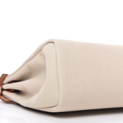 Hermes Military Toile Vache Hunter Herbag Zip Retourne 31 PM Beton Fauve 7 of 11