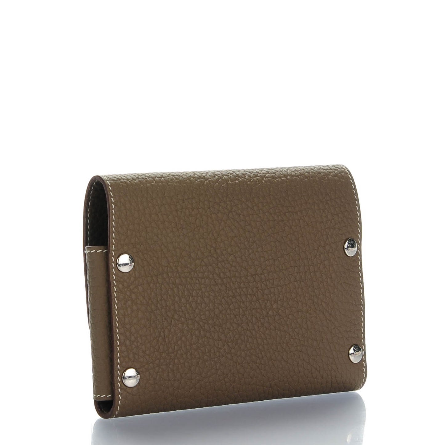 Taurillon Clemence Mises et Relances Playing Cards Holder Etoupe