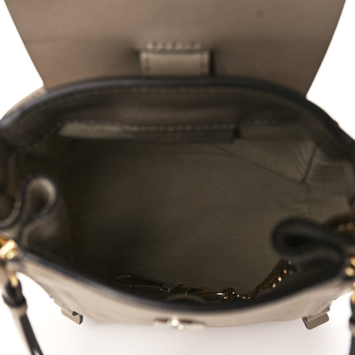 Suede Calfskin Mini Faye Backpack Motty Grey