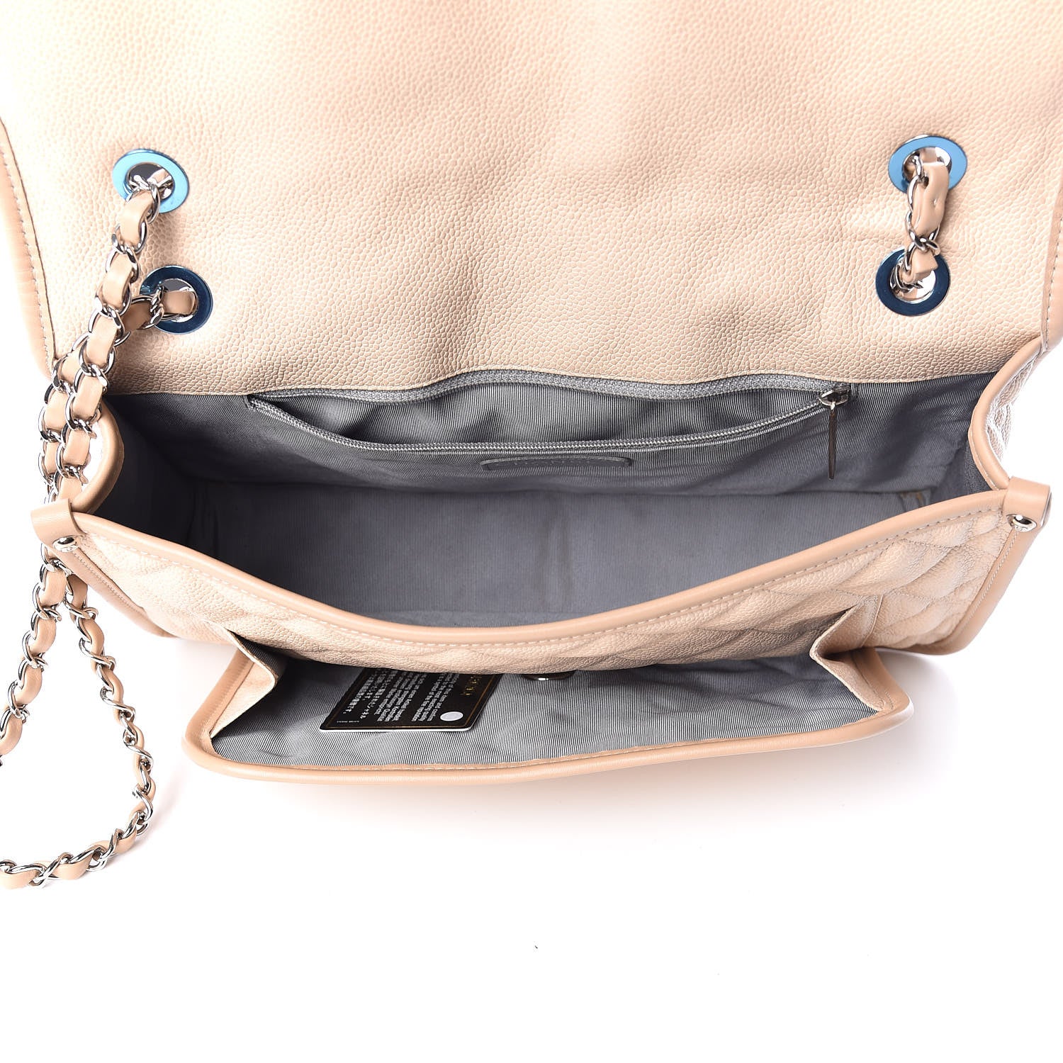 Chanel Caviar Quilted Large French Riviera Flap Beige 7 of 18
