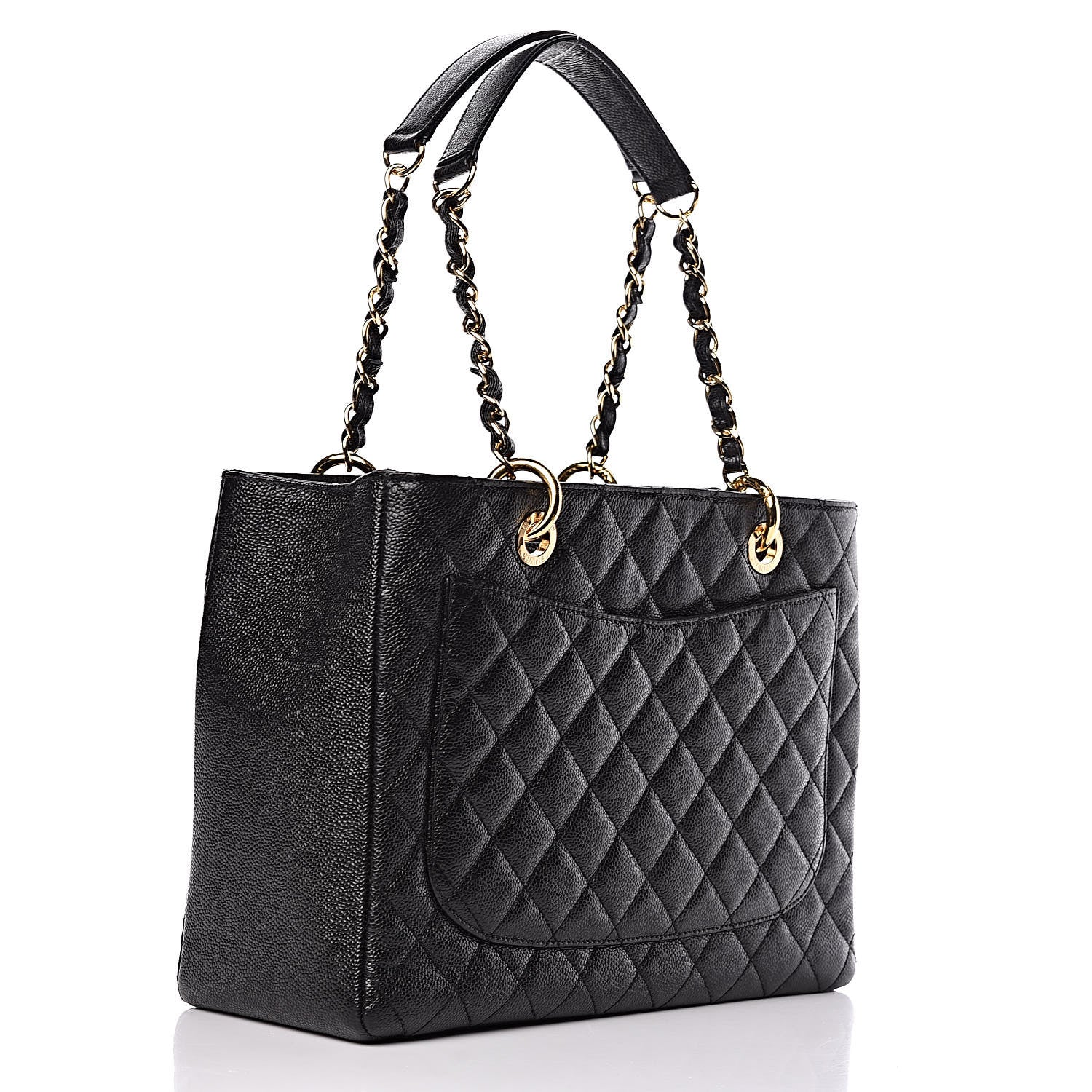 Chanel Caviar Quilted Grand Shopping Tote GST Black 3 of 12