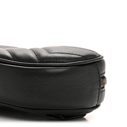 Gucci Calfskin Matelasse GG Marmont Belt Bag 95 38 Black 10 of 13