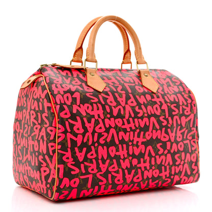Louis Vuitton Monogram Graffiti Speedy 30 Fuchsia 3 of 11