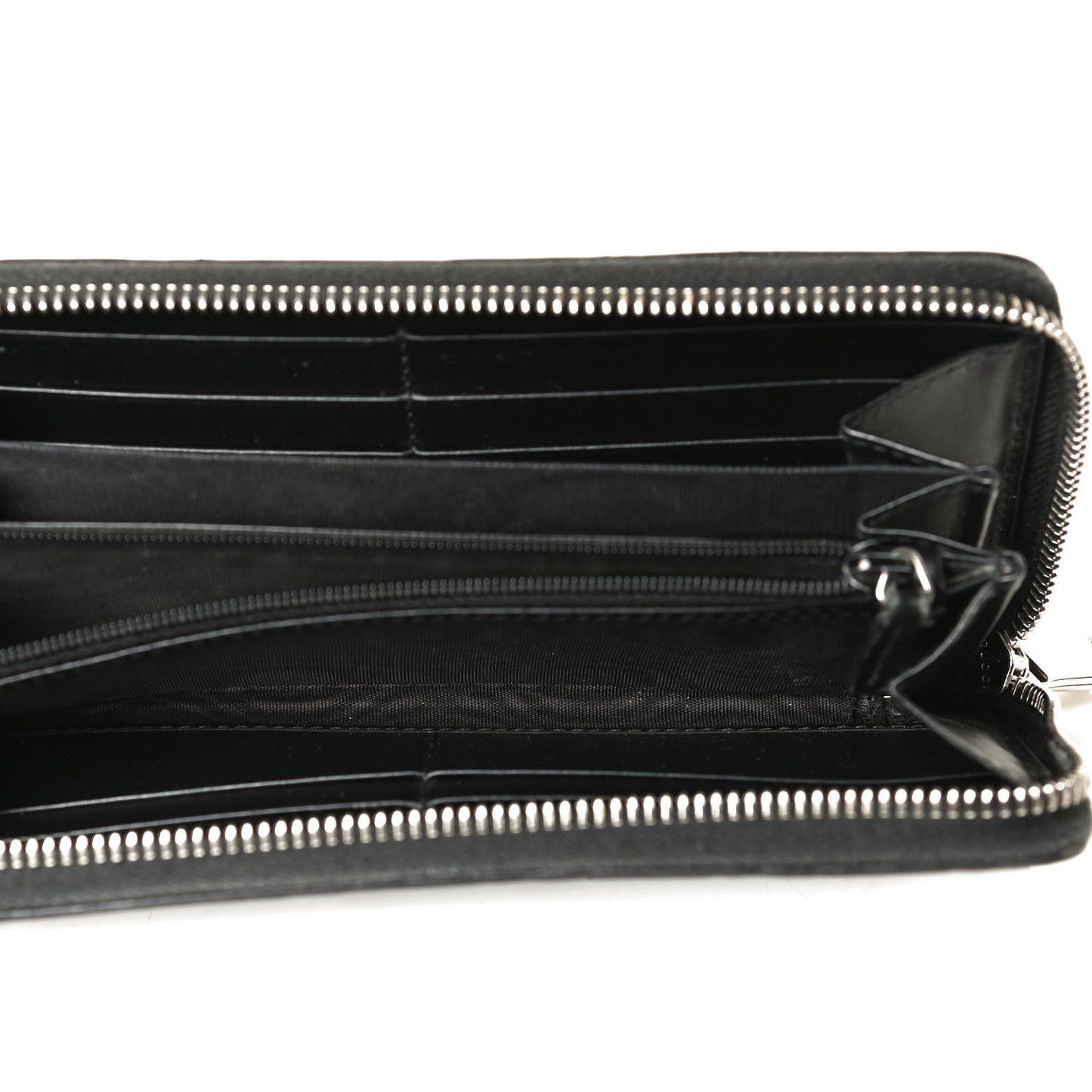 Guccissimma Signature Dorian Zip Around Wallet Black