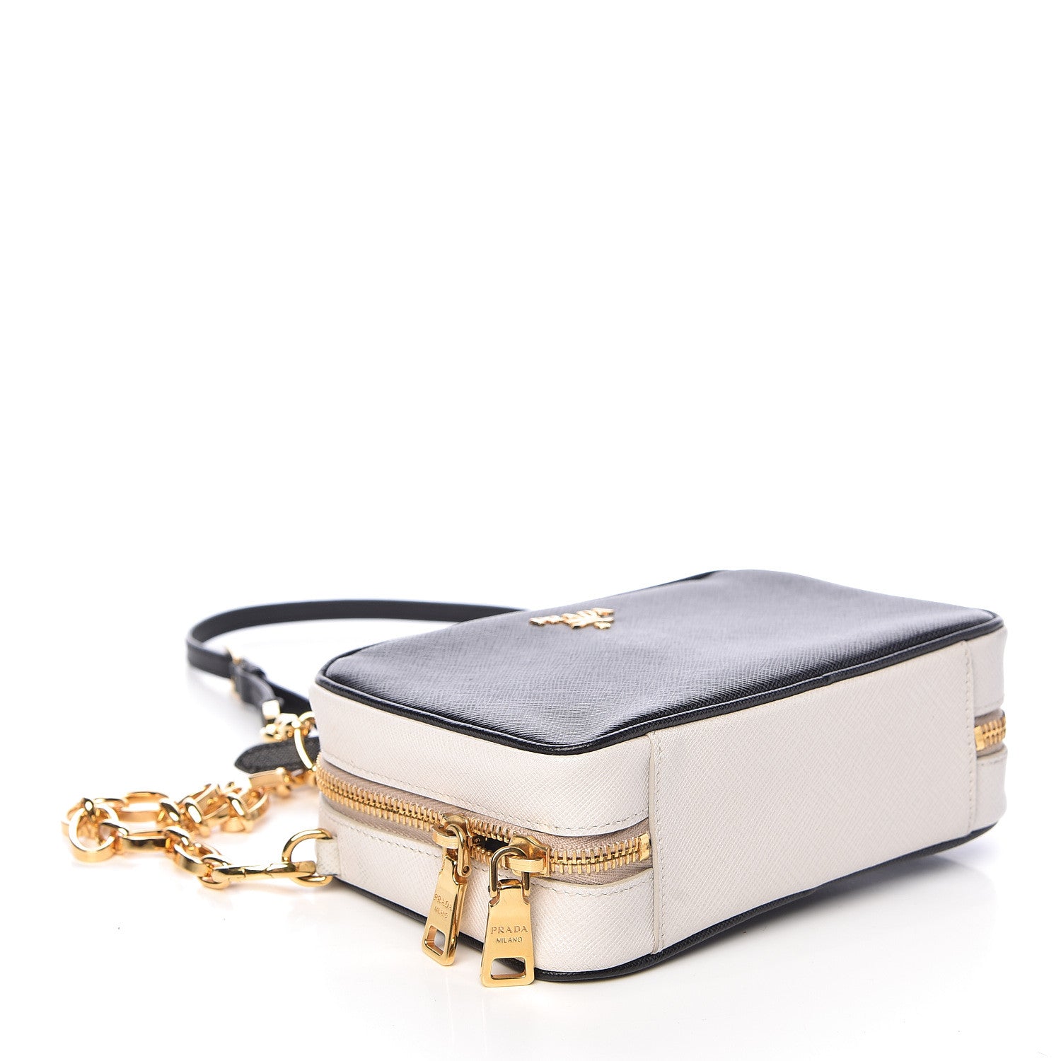 Prada Saffiano Camera Crossbody Black Talco 4 of 9