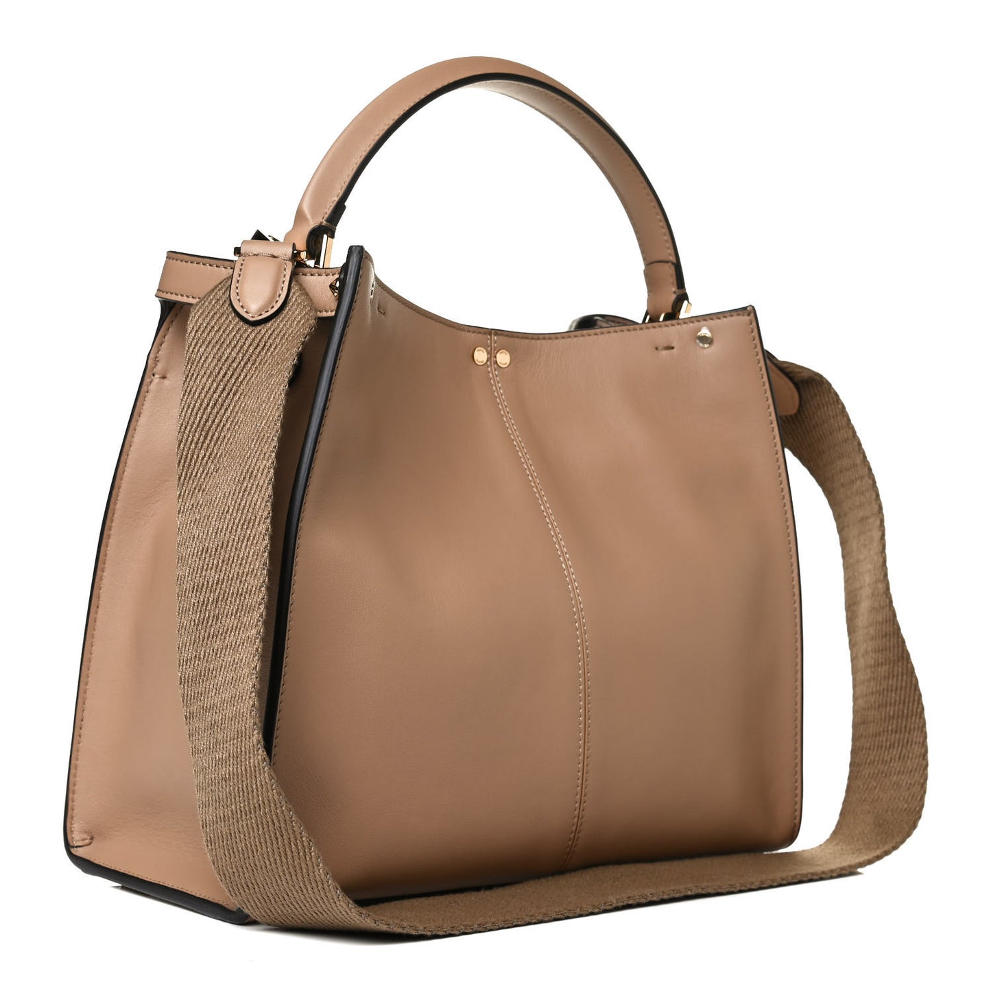 Vitello Seta Nabuk Pequin Medium Peekaboo X-Lite Cuoio Tabacco Moro