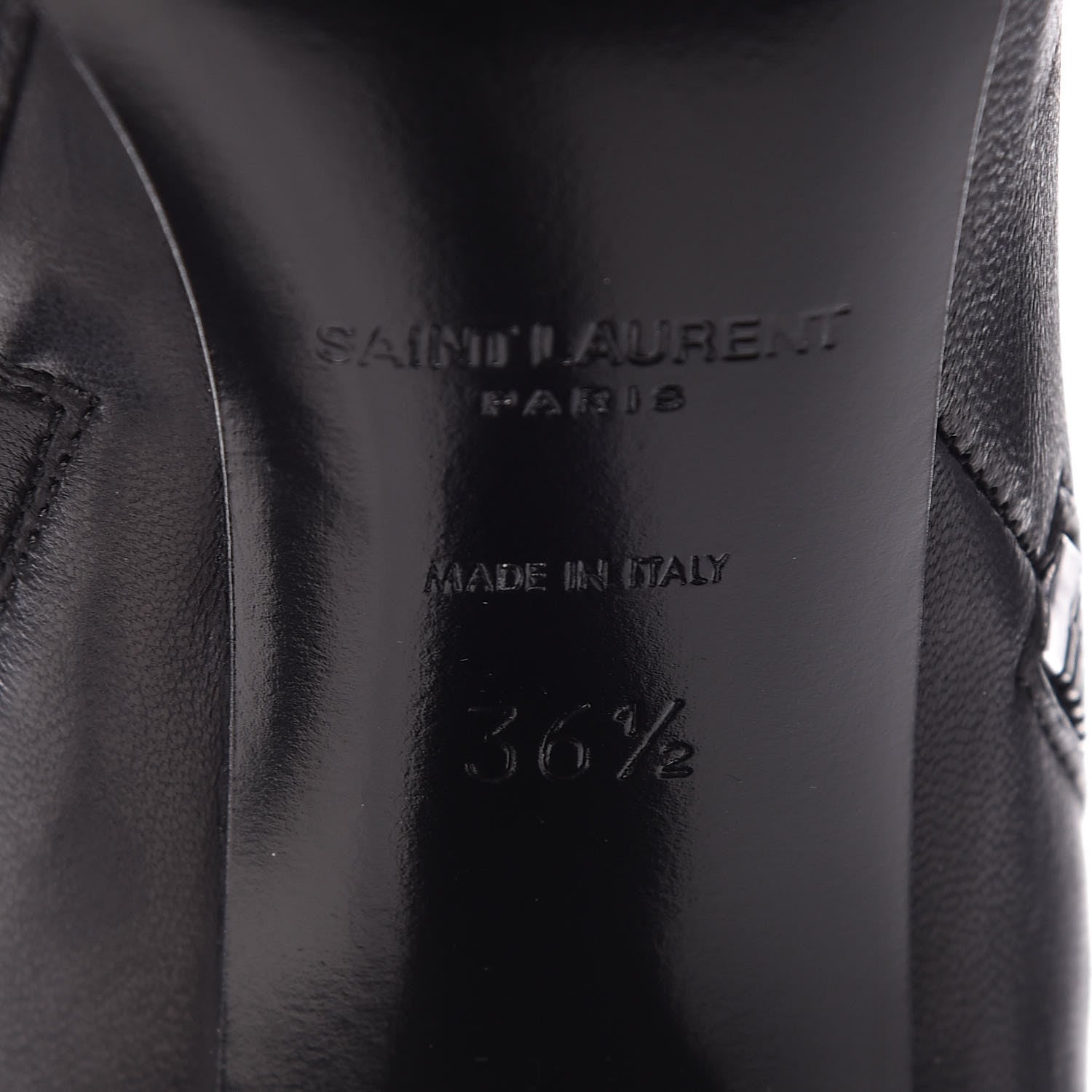 Saint Laurent Nappa Fetish 105 Zip Over The Knee Boots 36.5 Black 6 of 9