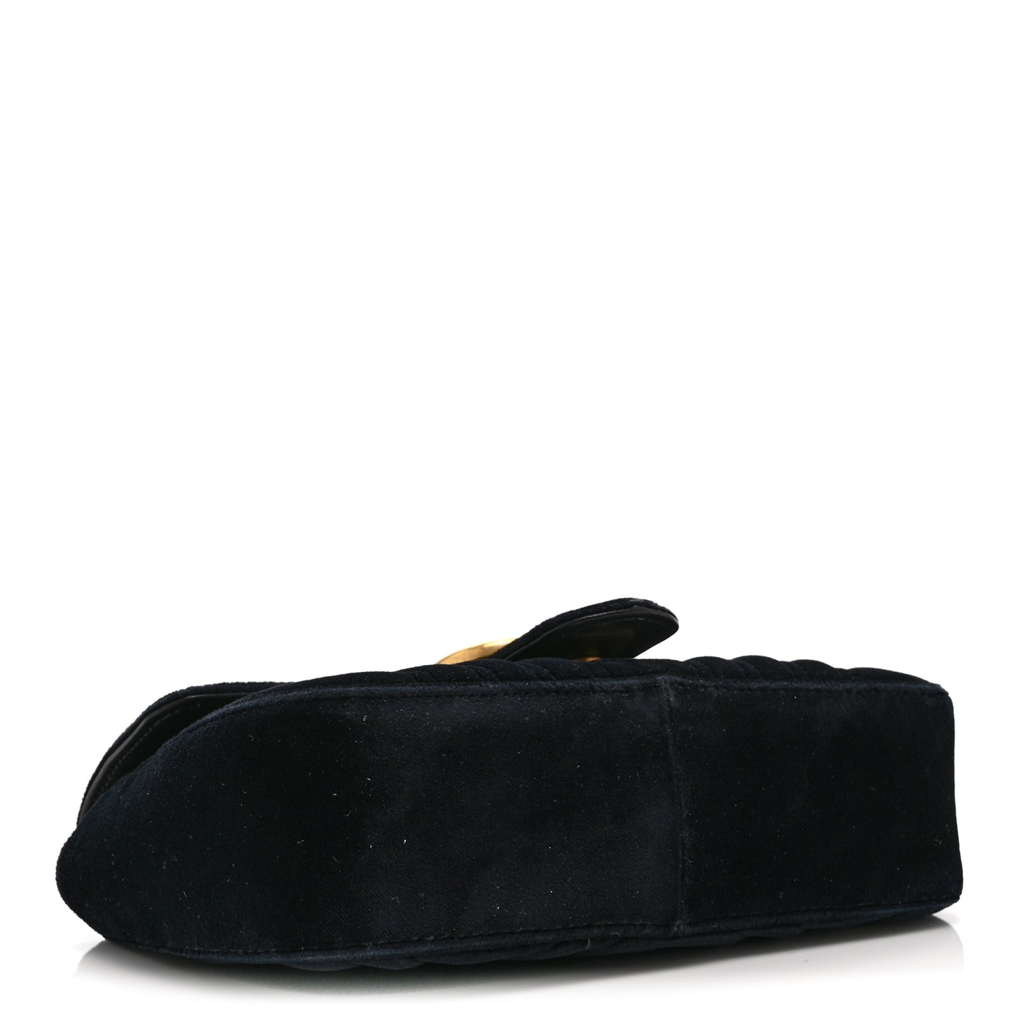 Velvet Matelasse Mini GG Marmont Shoulder Bag Black