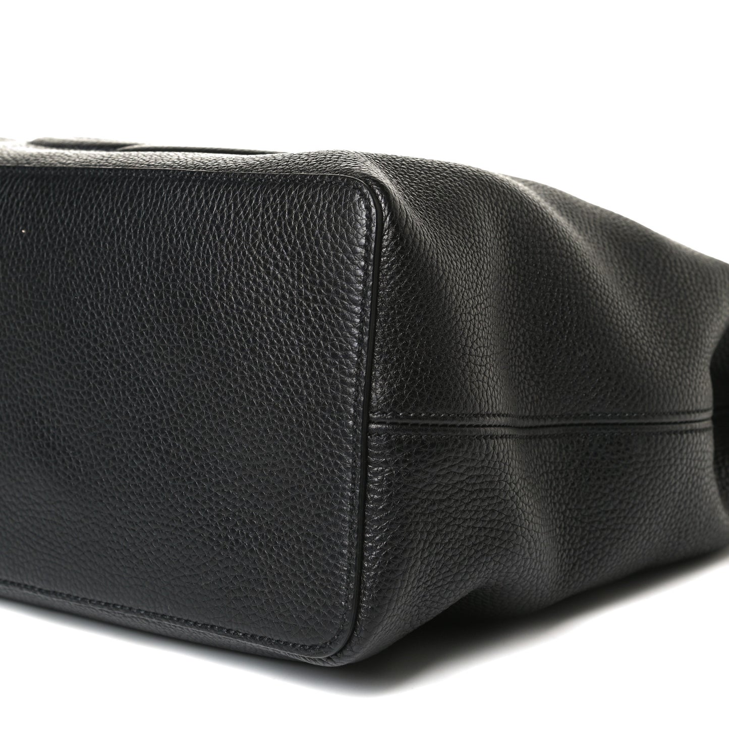 Pebbled Calfskin Large Soho Hobo Black