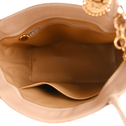 Chanel Caviar Quilted Medallion Tote Beige 5 of 10