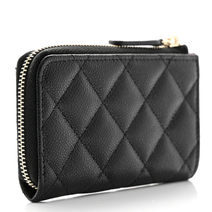 Chanel Caviar Quilted Key Holder Case Black 3 of 8