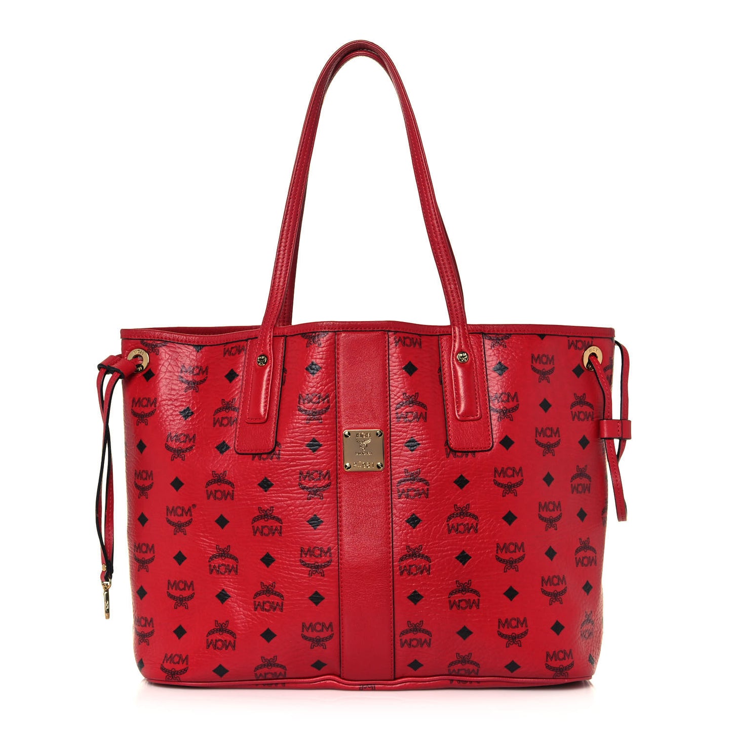 Visetos Medium Liz Reversible Shopper Tote Ruby Red