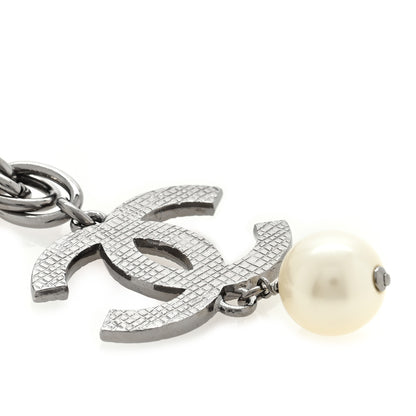 Chanel Twisted Chain Link CC Pearl Drop Belt Silver 3 of 3