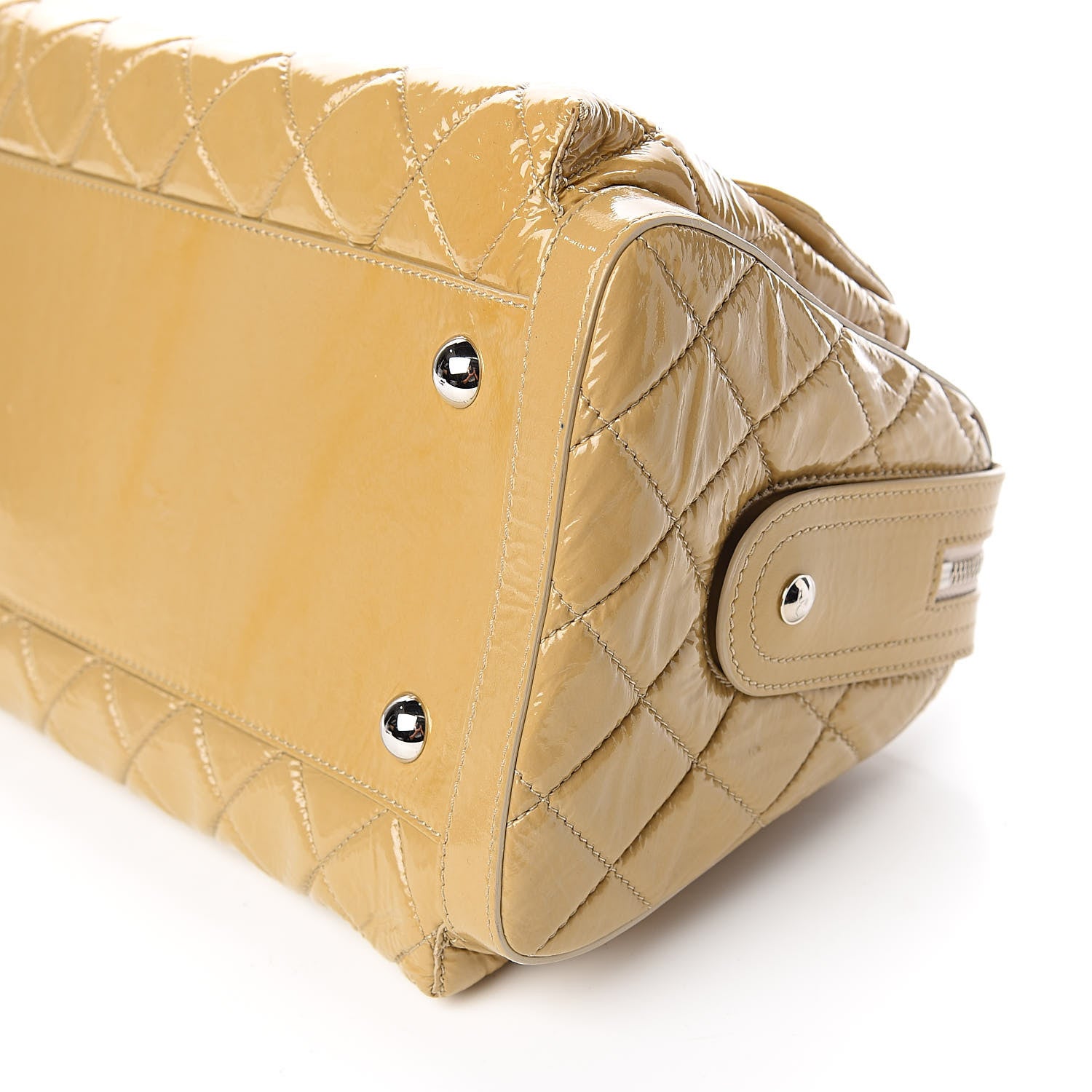 Chanel Patent Quilted Day Glo Flap Bag Beige 10 of 11