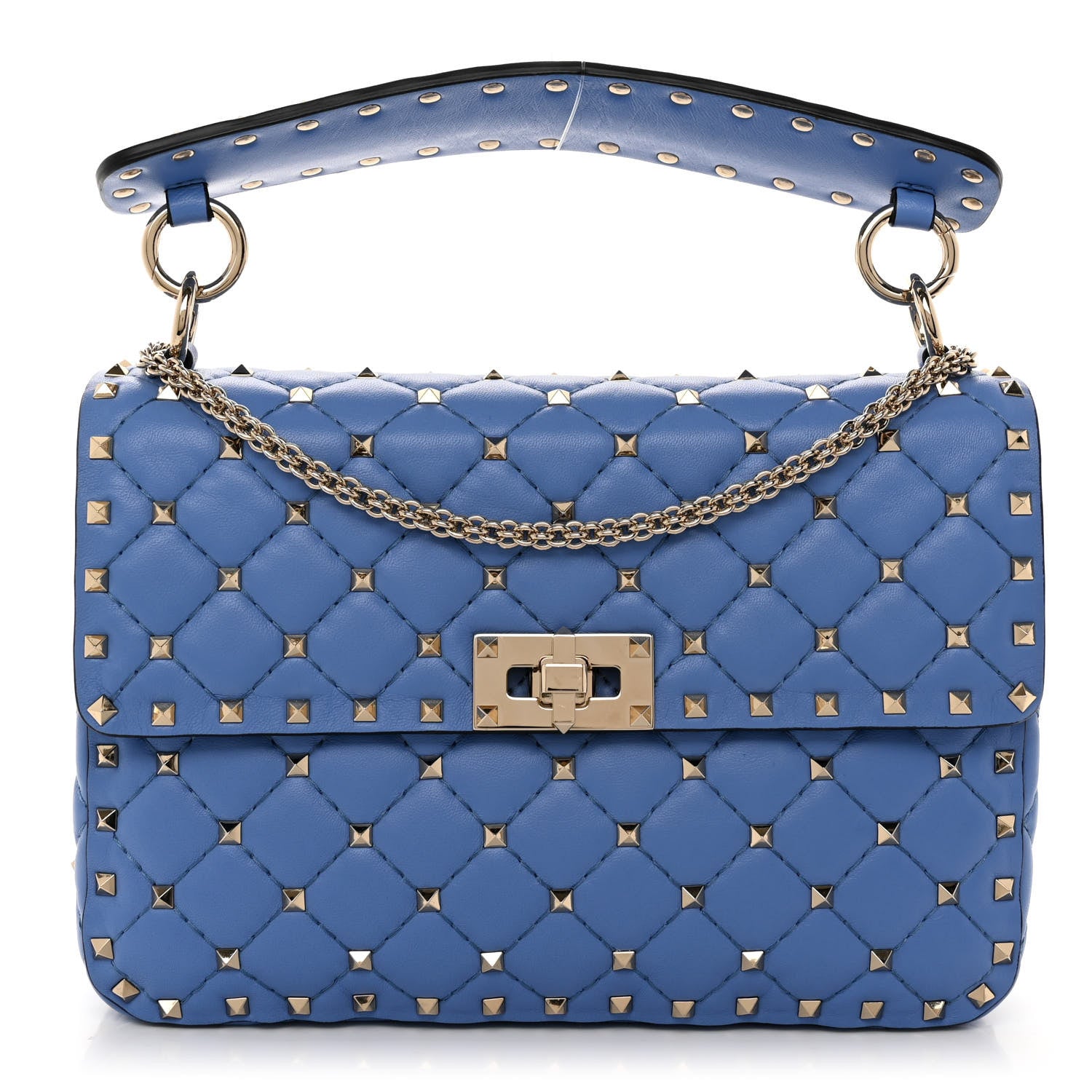 Valentino Garavani Nappa Medium Rockstud Spike Shoulder Bag Angel 1 of 9