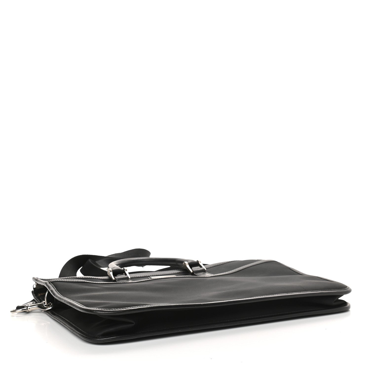 Burberry Nylon Calfskin Briefcase Black 4 of 11