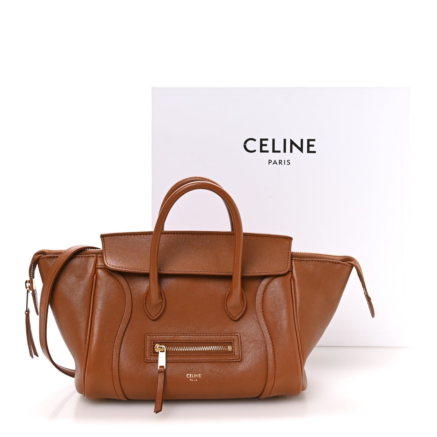 Supple Shiny Lambskin Little New Luggage Soft Tan