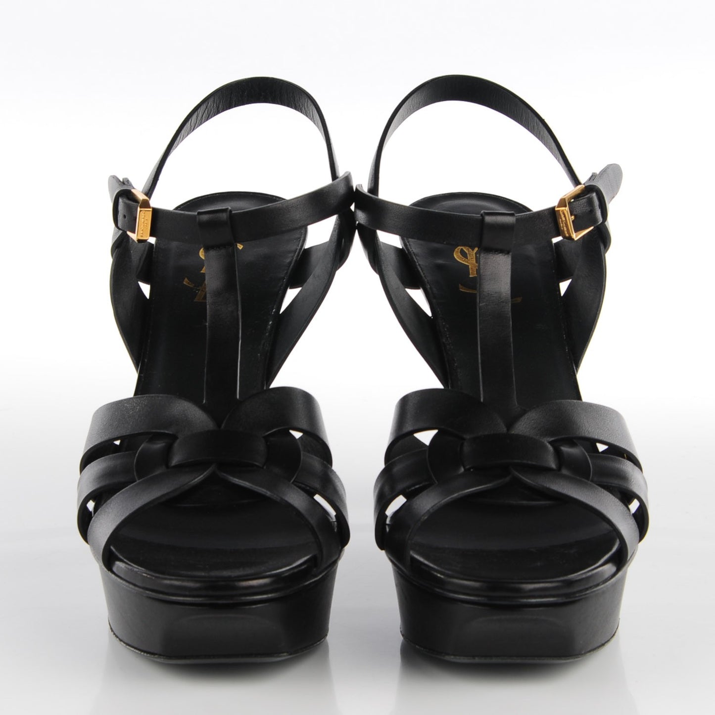 Calfskin Tribute 75 Platform Sandals 39 Black