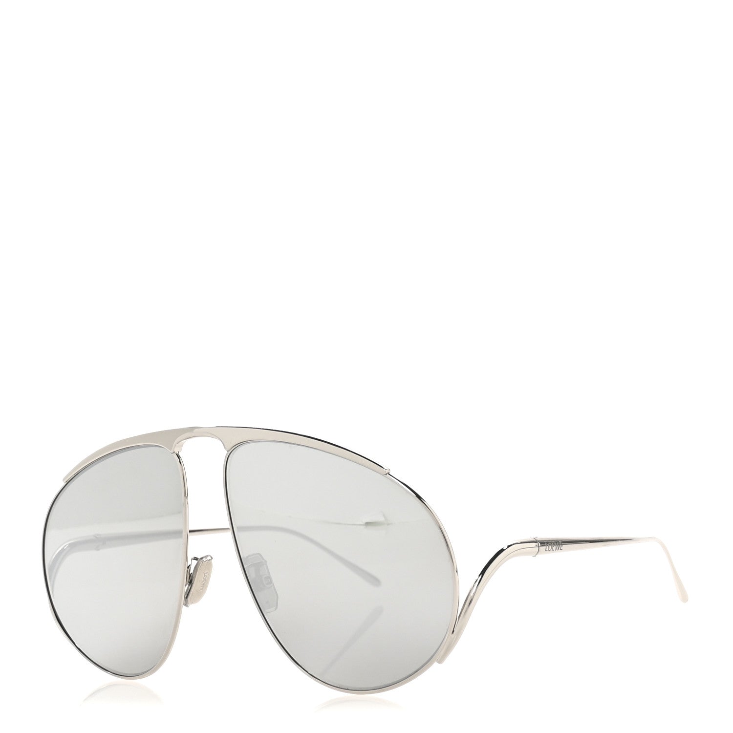 Loewe Metal Hillock Aviator Oversized Sunglasses LW40180U Silver 1 of 8