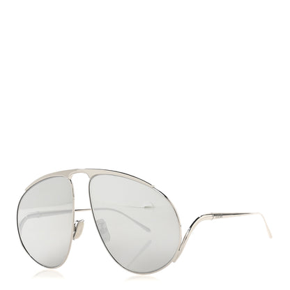 Loewe Metal Hillock Aviator Oversized Sunglasses LW40180U Silver 1 of 8