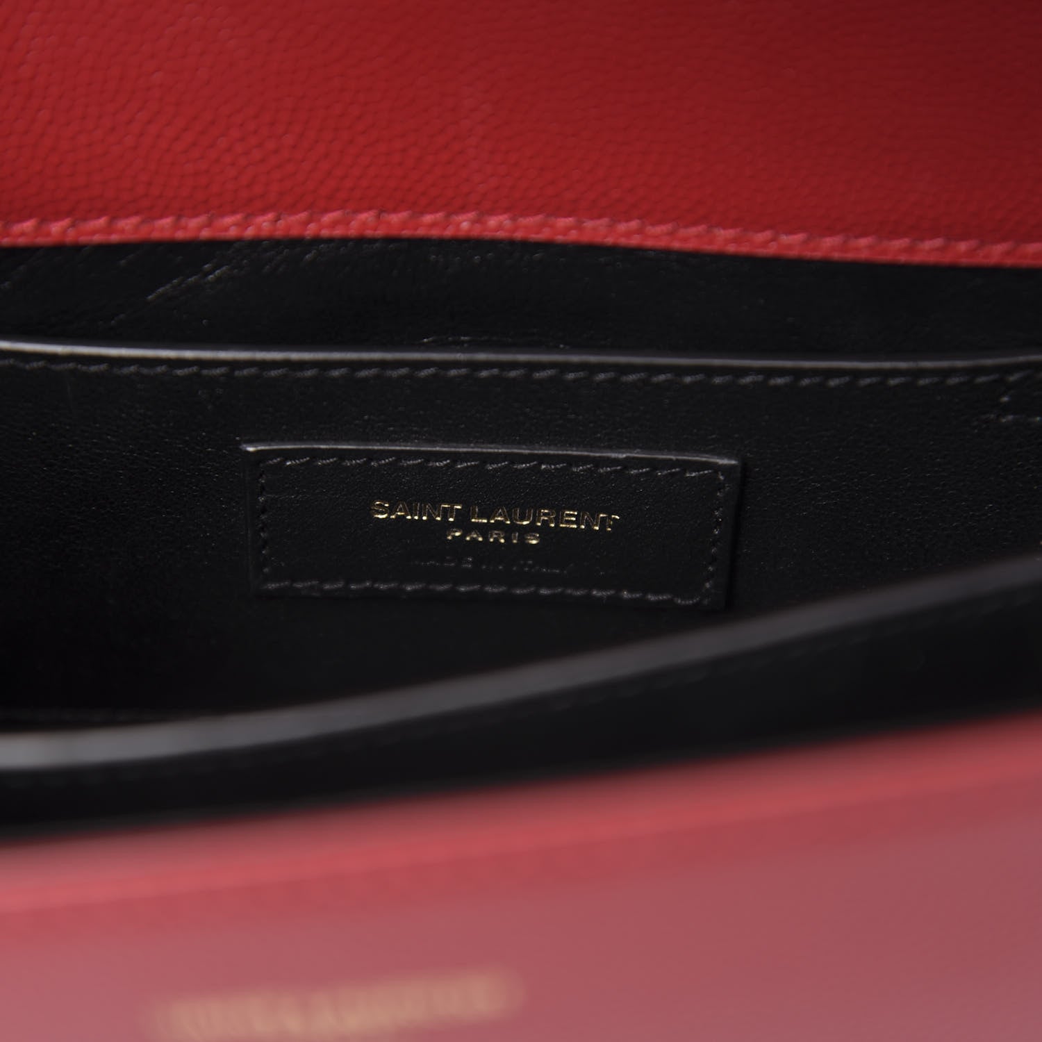 Saint Laurent Grain de Poudre Mini Classic Monogram Cassandra Top Handle Red 5 of 9