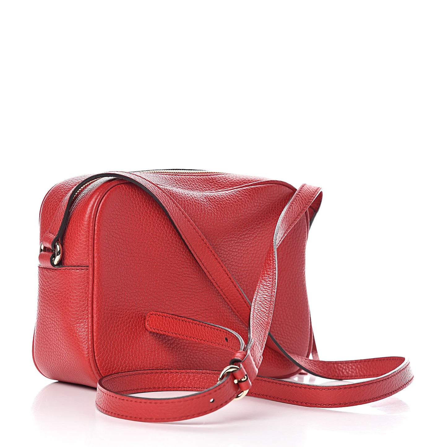 Pebbled Calfskin Small Soho Disco Bag Tabasco Red