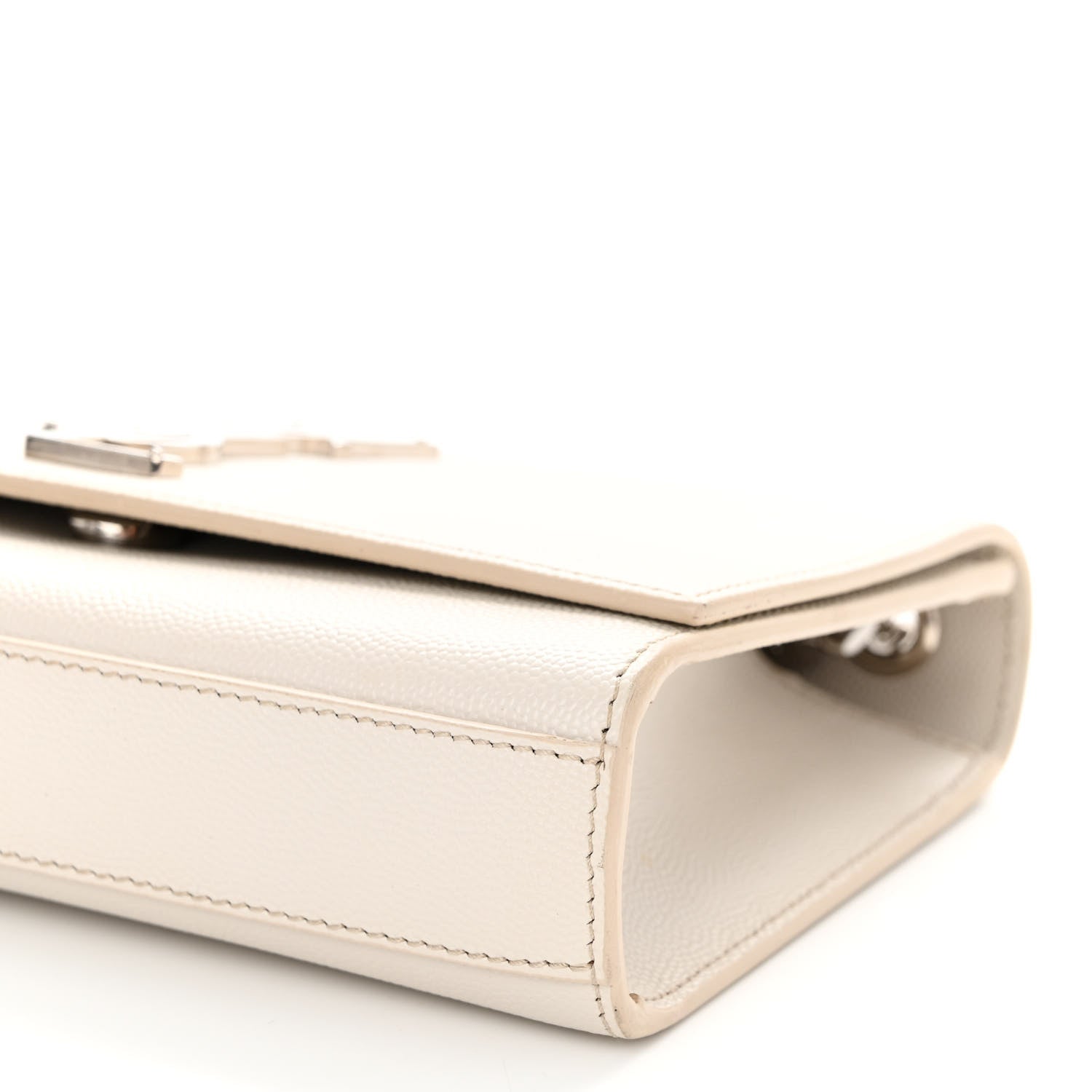 Saint Laurent Grain De Poudre Medium Classic Monogram Kate Satchel Icy White 9 of 11