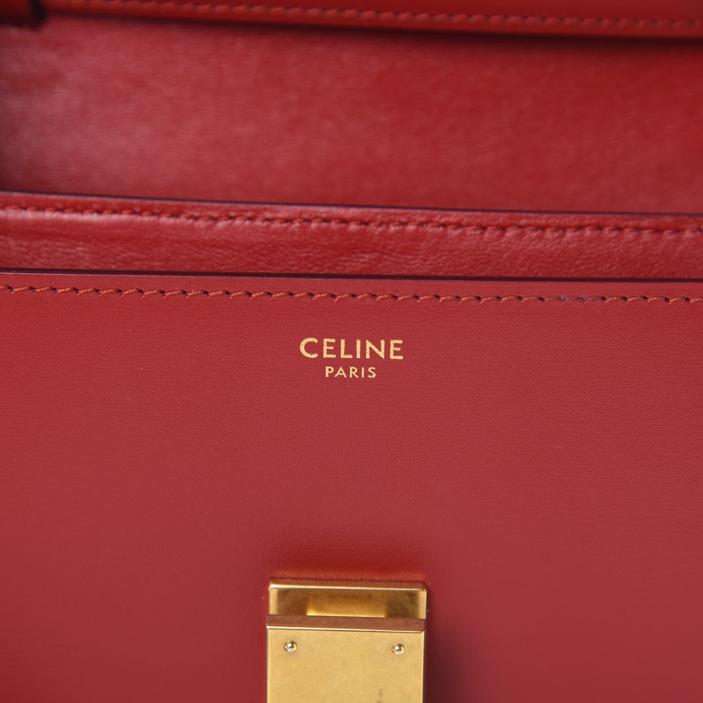 Box Calfskin Teen Classic Box Flap Bag Red