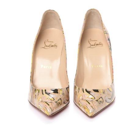 Christian Louboutin Patent Marble Swirl Pigalle Follies 100 Pumps 35 Multicolor 2 of 8