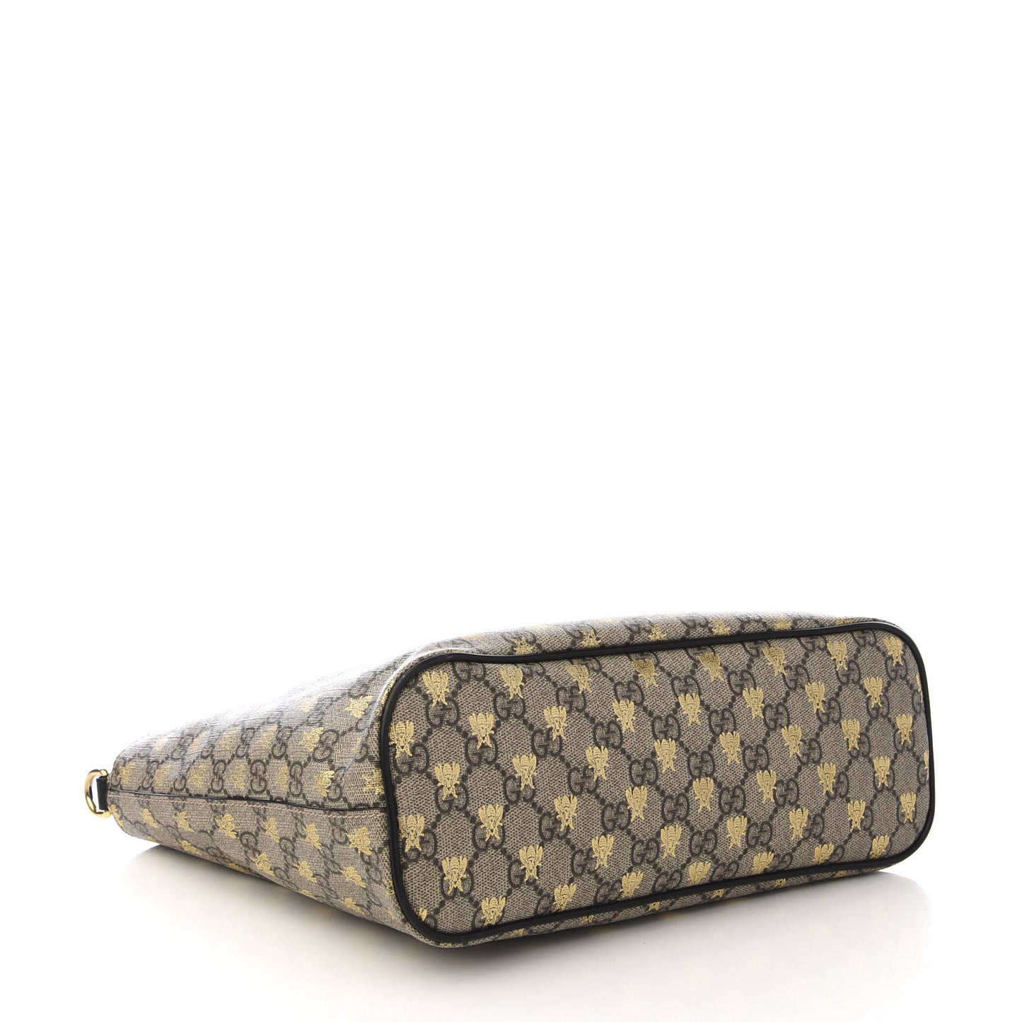Soft GG Supreme Monogram Bees Small Crossbody Tote Beige Oro Black