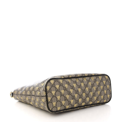 Gucci Soft GG Supreme Monogram Bees Small Crossbody Tote Beige Oro Black 3 of 9